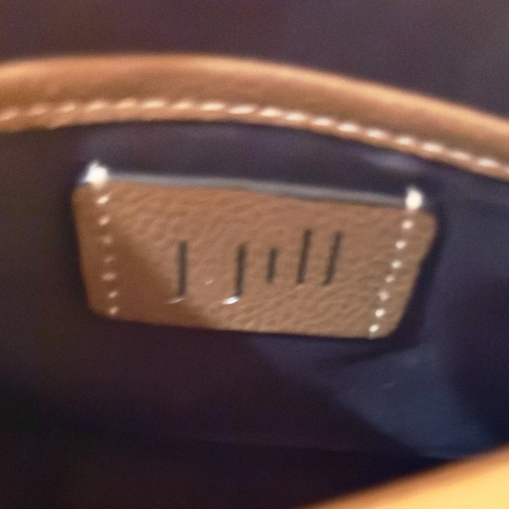 J. Jill Woven Straw Brown Leather‎ Crossbody Saddle Bag Summer Chic Straw Trend